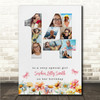 Photo Collage 10-Photo 14th Birthday Gift For Teen Girls Floral Print Or Canvas