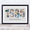 Photo Collage Photo Birthday Custom Gift For Him Grey Year 1985 Print Or Canvas