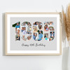 Photo Collage Photo Birthday Custom Gift For Him Grey Year 1985 Print Or Canvas