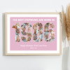 Photo Collage Pink Birthday Gift For Stepmum 23-Photo Year 1986 Print Or Canvas