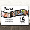 Photo Collage 16th Birthday Gift For Friend 4-Photo Camera Film Print Or Canvas