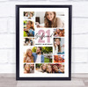 Photo Collage 21st Birthday Custom Gift For Girlfriend 10-Photo Print Or Canvas