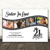 Photo Collage 21st Birthday Gift For Sister-In-Law 4-Photo Film Print Or Canvas