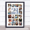 Photo Collage 21st Birthday Gift For Son 20-Photo Blue Portrait Print Or Canvas