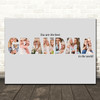 Photo Collage Grey 7-Photo Custom Gift For Grandma Any Occasion Print Or Canvas