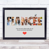 Photo Collage Grey 7-Photo Custom Gift For Fiancée Any Occasion Print Or Canvas
