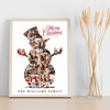 Photo Collage Christmas Custom Gift For Anyone 10-Photo Snowman Print Or Canvas