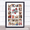 Photo Collage Christmas Gift For Anyone 20-Photo Red Poinsettia Print Or Canvas