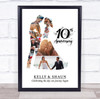 Photo Collage 10th Wedding Anniversary Custom Gift Photo Couple Print Or Canvas Photo Collage 10th Wedding Anniversary Custom Gift Photo Couple Print Or Canvas