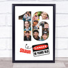 Photo Collage 11-Photo 16th Birthday Gift For Boys Danger Sign Print Canvas