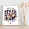 Photo Collage Gift For Grandad Father's Day 11-Photo Red Heart Print Or Canvas