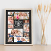 Photo Collage Memorial Gift For Anyone 10-Photo Infinity Black Print Or Canvas