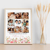 Photo Collage Gift For Anyone Mother's Day 9-Photo Pink Floral Print Or Canvas