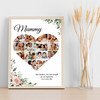 Photo Collage Gift For Mummy Mother's Day 14-Photo Pink Floral Print Or Canvas