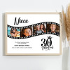 Photo Collage 30th Birthday Gift For Niece 4-Photo Camera Film Print Or Canvas