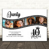 Photo Collage 40th Birthday Gift For Aunty 4-Photo Camera Film Print Or Canvas