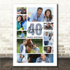 Photo Collage 40th Birthday Custom Gift For Boyfriend 10-Photo Print Or Canvas