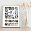 Photo Collage 40th Birthday Gift For Husband 20-Photo Portrait Print Or Canvas