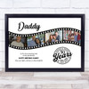 Photo Collage 50th Birthday Gift For Daddy 4-Photo Camera Film Print Or Canvas