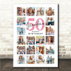 Photo Collage 50th Birthday Gift For Grandma 20-Photo Portrait Print Or Canvas