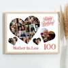 Photo Collage 100th Birthday Gift For Mother-In-Law 20-Photo s Print Or Canvas