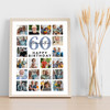 Photo Collage 60th Birthday Gift For Grandfather 20-Photo Blue Print Or Canvas