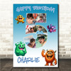 Photo Collage 6-Photo 5th Birthday Gift For Kids Boys Monsters Print Or Canvas