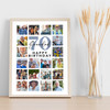 Photo Collage 70th Birthday Gift For Grandad 20-Photo Portrait Print Or Canvas
