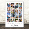 Photo Collage 80th Birthday Custom Gift For Boyfriend 15-Photo Print Or Canvas
