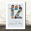 Photo Collage 11-Photo 12th Birthday Custom Gift For Boys Blue Print Or Canvas