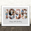 Photo Collage Grey Birthday Gift For Anyone 23-Photo Year 1996 Print Or Canvas