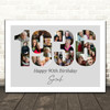 Photo Collage Grey Birthday Gift For Anyone 24-Photo Year 1935 Print Or Canvas