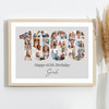 Photo Collage Grey Birthday Gift For Anyone 24-Photo Year 1966 Print Or Canvas