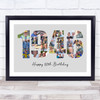 Photo Collage Grey Birthday Gift For Anyone 26-Photo Year 1946 Print Or Canvas