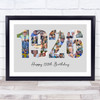 Photo Collage Grey Birthday Gift For Anyone 27-Photo Year 1926 Print Or Canvas