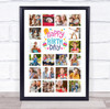 Photo Collage 20-Photo Kids Birthday Custom Gift Balloons Cake Print Or Canvas