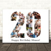 Photo Collage 20th Birthday Gift For Him 20-Photo 20 Landscape Print Or Canvas