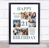 Photo Collage 21st Birthday Custom Gift For Son-In-Law 6-Photo Print Or Canvas