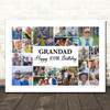 Photo Collage 100th Birthday Custom Gift For Grandad 22-Photo Print Or Canvas