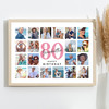 Photo Collage Print Or Canvas 80th Birthday Custom Gift For Grandmother 20-Photo