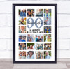Photo Collage Print Or Canvas 90th Birthday Custom Gift For Grandfather 20-Photo