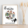 Photo Collage Print Canvas Kids Birthday Gift For Boys Any Age 14-Photo Football