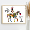 Photo Collage Kids Birthday Gift For Girls Any Age 12-Photo Girl & Horse Print
