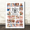 Photo Collage Print Or Canvas Memorial Gift For Anyone 20-Photo Infinity Rose