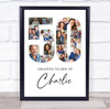 Photo Collage Print Or Canvas 50th Birthday 17-Photo Birthday Gift For Him 50