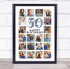 Photo Collage Print Or Canvas 50th Birthday Gift For Brother-In-Law 20-Photo