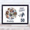 Photo Collage Print Or Canvas 50th Birthday Gift For Daddy 14-Photo Football