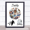 Photo Collage Print Or Canvas 60th Birthday Gift For Daddy 14-Photo Football