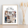 Photo Collage Wedding Gift For Husband Or Wife 6-Photo Our Love Story Print