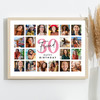 Photo Collage Print Or Canvas Custom Gift For Friend 30th Birthday 20-Photo